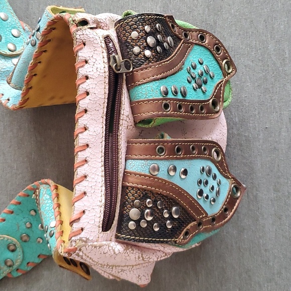 Hand Painted Genuine Leather Utility Festival Belt - Picture 11 of 15